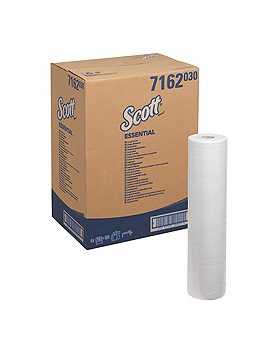 SCOTT ESSENTIAL rzterollen, 1-lagig, wei, geprgt, 59 x 37 cm (6 x 198 Bl.), Kimberly-Clark, medishop.de