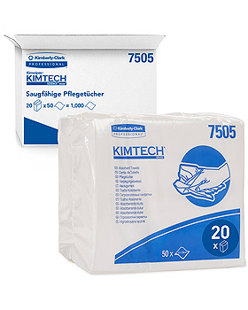 KIMTECH Pflegetcher, 1-lagig, wei, geprgt, 32 x 38 cm (20 x 50 Bl.), Kimberly-Clark, medishop.de