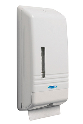 Aquarius Slimfold Handtuchspender, wei mit Sichtfenster, 38 x 23.9 x 8.1 cm, Kimberly-Clark, medishop.de