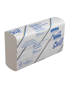 SCOTT Slimfold Handtcher, 1-lagig, wei, 19 x 29,5 cm (16 x 110 Bl.), Kimberly-Clark, medishop.de