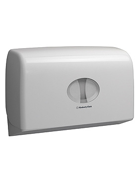 AQUARIUS Mini Doppelrollenspender fr mini Jumbo Toilet Tissue, wei, Kimberly-Clark, medishop.de