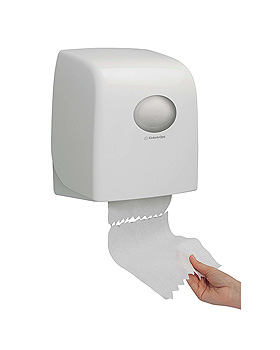 AQUARIUS Slimroll Rollenhandtuchspender, Kunststoff, wei, 34,3 x 31,8 x 19 cm, Kimberly-Clark, medishop.de