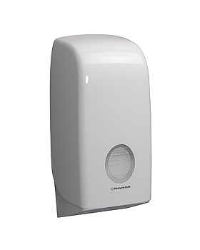 AQUARIUS Toilet Tissue Einzelblatt- spender, wei, 34.1 x 16,9 x 12,3 cm, Kimberly-Clark, medishop.de