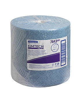 KIMTECH Prozesswischtcher, 1-lagig, geprgt blau, 38x34 cm (1 Rl.  500 Bl.), Kimberly-Clark, medishop.de