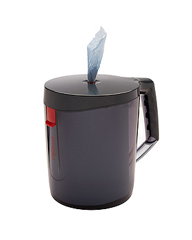 WYPALL Reach Spender transparent schwarz fr Zentralentnahme, 25,4 x 18 x 22,4 cm, Kimberly-Clark, medishop.de