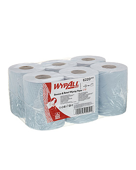 WYPALL Reach Papierwischtücher 1-lagig, blau, 38 x 18,3 cm (6 Rl. à 280 Bl.), Kimberly-Clark, medishop.de