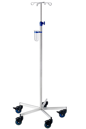 Edelstahl Infusionsstnder mit Beschwerung, Monorollen  80 mm, Provita, medishop.de