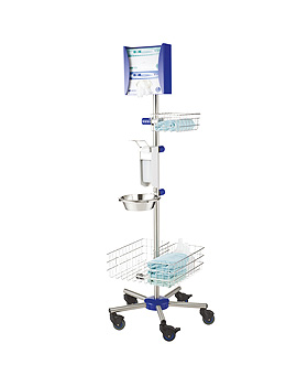 mobiles Hygienecenter, ultramarinblau RAL 5002, Provita, medishop.de