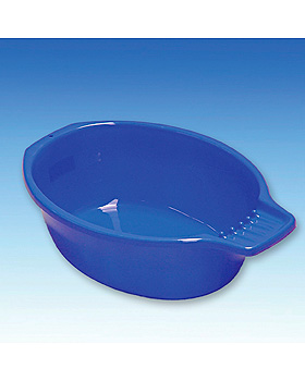 Handwaschbecken blau, 7 Ltr. oval mit Seifenablage, Lockweiler Werte, medishop.de