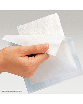 Gazin Schlitzkompressen steril, 10 x 10 cm (50 x 2 Stck.), Lohmann und Rauscher, medishop.de
