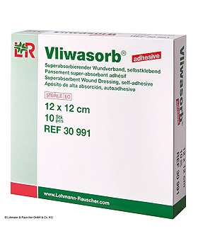 Vliwasorb adhesive Wundverband steril, selbstklebend, 12 x 12 cm (10 Stck.), Lohmann und Rauscher, medishop.de