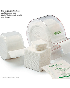Gazin Verbandmull 10 m gerollt im Klarsichtspender, Lohmann und Rauscher, medishop.de