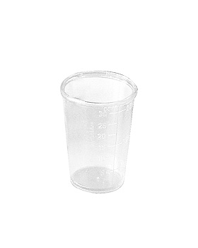 Einnehmeglas 30 ml glasklar, 10 Stück, Walch, medishop.de