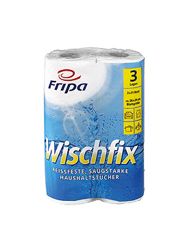 Fripa - Wischfix Haushaltstcher 3-lagig (16 Pack  2 x 51 Bl.), Fripa, medishop.de