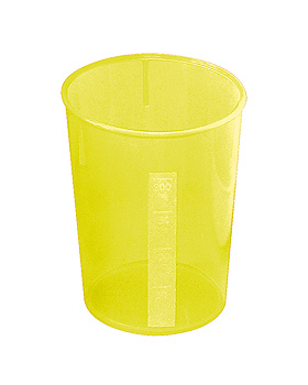Schnabelbecher Unterteil gelb transluzent, 10 Stck, Walch, medishop.de