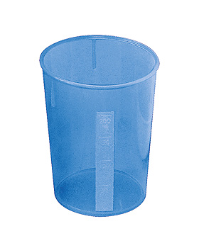 Schnabelbecher Unterteil blau transluzent, 10 Stck, Walch, medishop.de