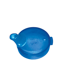 Schnabelbecher Oberteil 12 mm blau transluzent, 5 Stck, Walch, medishop.de