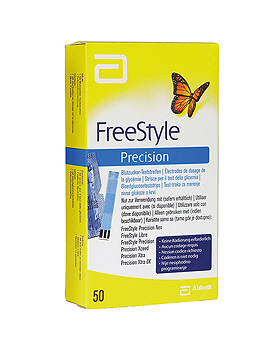 FreeStyle Precision Blutzuckerteststreifen (50 T.), Abbott Diabetes Care, medishop.de