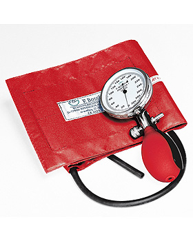 Prakticus I Blutdruckmessgert  68 mm 1-Schlauch, rot, kpl. im Etui, Friedrich Bosch, medishop.de