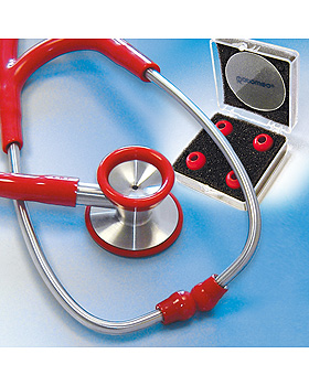 Stethoskop Edelstahl ratiomed rot fr Erwachsene, ratiomed, medishop.de