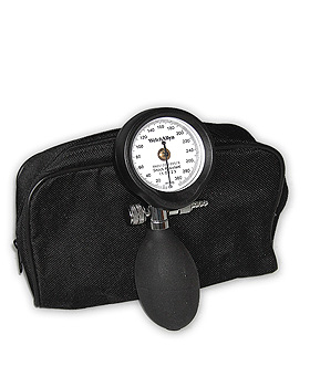 DuraShock DS54 Manometer allein Ø 50 mm, 1-Schlauch, ohne Manschette, im Etui, WelchAllyn, medishop.de