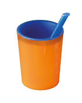 medizinische Trinkhilfe orange-blau 200 ml, Walch, medishop.de