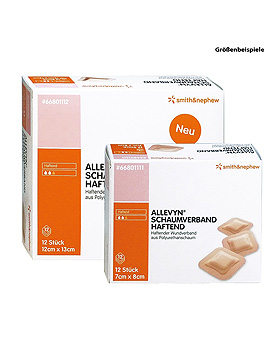 Allevyn Schaumverband haftend steril, 17 x 18 cm (12 Stck.), Smith + Nephew, medishop.de