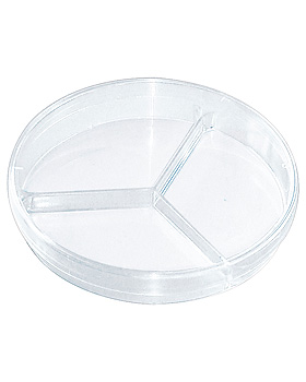 Petrischalen  9 cm, mit Nocken, dreigeteilt, Polystyrol (20 Stck.), ratiomed, medishop.de