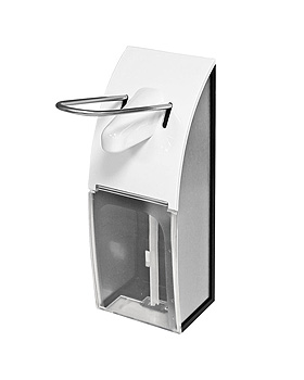 EURO-Dosierspender 500 ml, Edelstahl matt gebrstet, mit klarer Frontscheibe, ratiomed, medishop.de