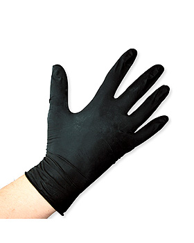 Latex U.-Handschuhe Gr. L, schwarz, unsteril, puderfrei (100 Stck.), ratiomed, medishop.de