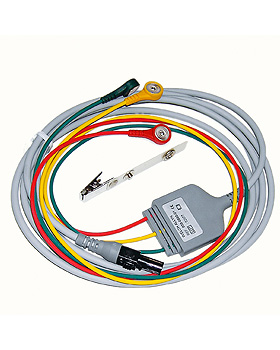 EKG-Kabel mit 3 Ableitungen (IEC) 3 m, mit Druckknopfanschlssen, WelchAllyn, medishop.de