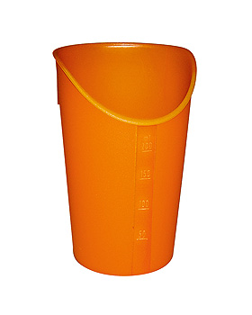 Trinkbecher mit Nasenausschnitt orange 200 ml, 10 Stck, Walch, medishop.de