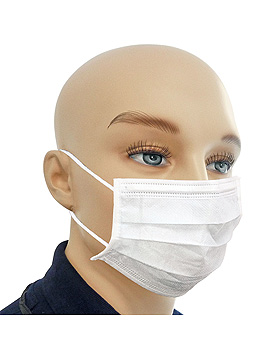 Einmal-Mundschutz wei, mit runden, latexfreien Ohrschlaufen (50 Stck.), ratiomed, medishop.de