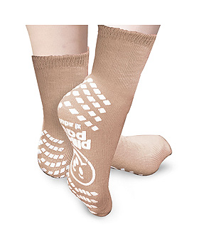 Patientensocken Pillow-Paws Gr. 38 - 42, hellbraun (48 Paar), ratiomed, medishop.de