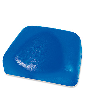 Kopflagerungspolster mit Kopfmulde, PVC blau, 19,5 x 14 x 5/2 cm, ratiomed, medishop.de