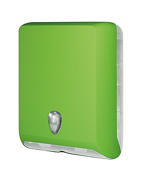 Falthandtuchspender Kunststoff grn, H 40 x B 29 x T 13 cm, ratiomed, medishop.de