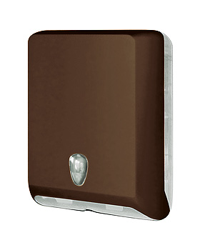 Falthandtuchspender Kunststoff braun, H 40 x B 29 x T 13 cm, ratiomed, medishop.de
