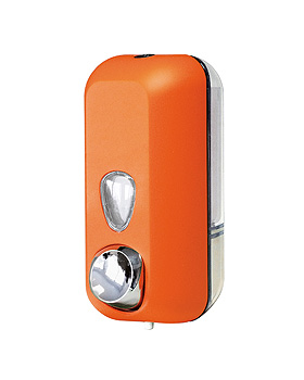 Seifenspender 550 ml, Kunststoff orange, ratiomed, medishop.de