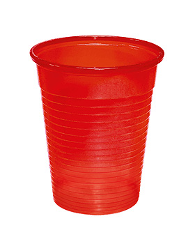 Mundspl- / Laborbecher 180 ml rot (100 Stck.), ratiomed, medishop.de