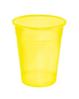 Mundspl- / Laborbecher 180 ml gelb (100 Stck.), ratiomed, medishop.de