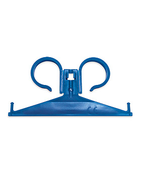 Urinbeutelhalter aus Kunststoff blau, ratiomed, medishop.de