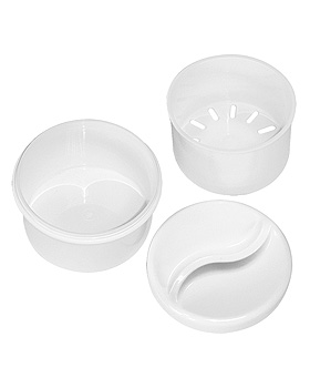 Zahnprothesenbehlter ratiomed mit Einsatz, wei, ratiomed, medishop.de