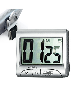 Digital Timer mit groem Display silber, ratiomed, medishop.de