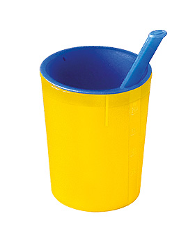medizinische Trinkhilfe gelb-blau 200 ml, Walch, medishop.de