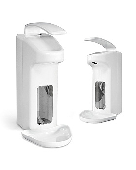 Seifen- und Desinfektionsmittelspender ratiomed 1000 ml Kunststoff wei, ratiomed, medishop.de