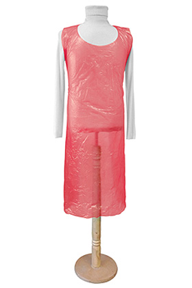 Einmal-Schrzen rot 80 x 125 cm x 0,020 mm (100 Stck.), ratiomed, medishop.de