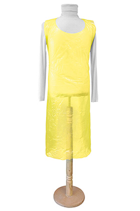 Einmal-Schrzen gelb 80 x 125 cm x 0,020 mm (100 Stck.), ratiomed, medishop.de