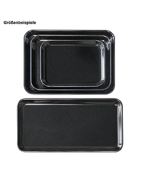 Instrumententablett 240 x 180 x 17 mm, flach, schwarz, Walch, medishop.de