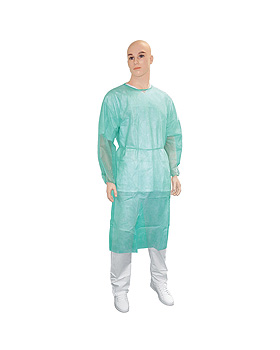 Vlies-Infektionsschutzkittel mit Gummizugbündchen grün XL (10 Stck.), ratiomed, medishop.de