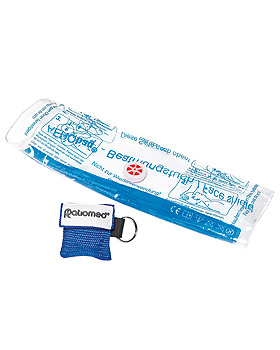 Einmal-Notfallbeatmungstuch ratiomed im Softcase blau, ratiomed, medishop.de